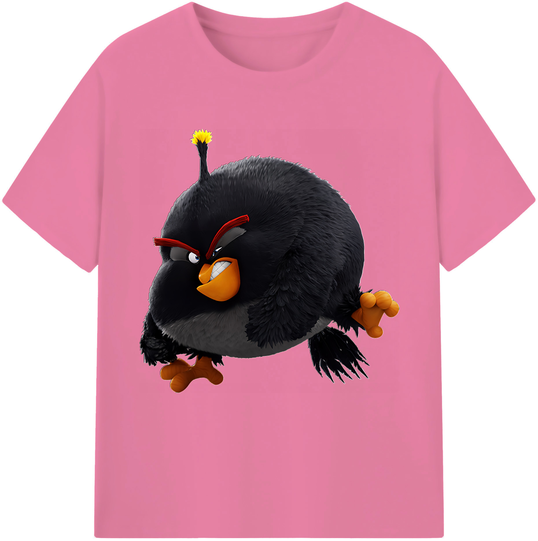 （画像用） Angry Birds アングリーバード 綿100％半袖Tシャツ（フロントプリント）